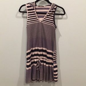 Navy and white dress